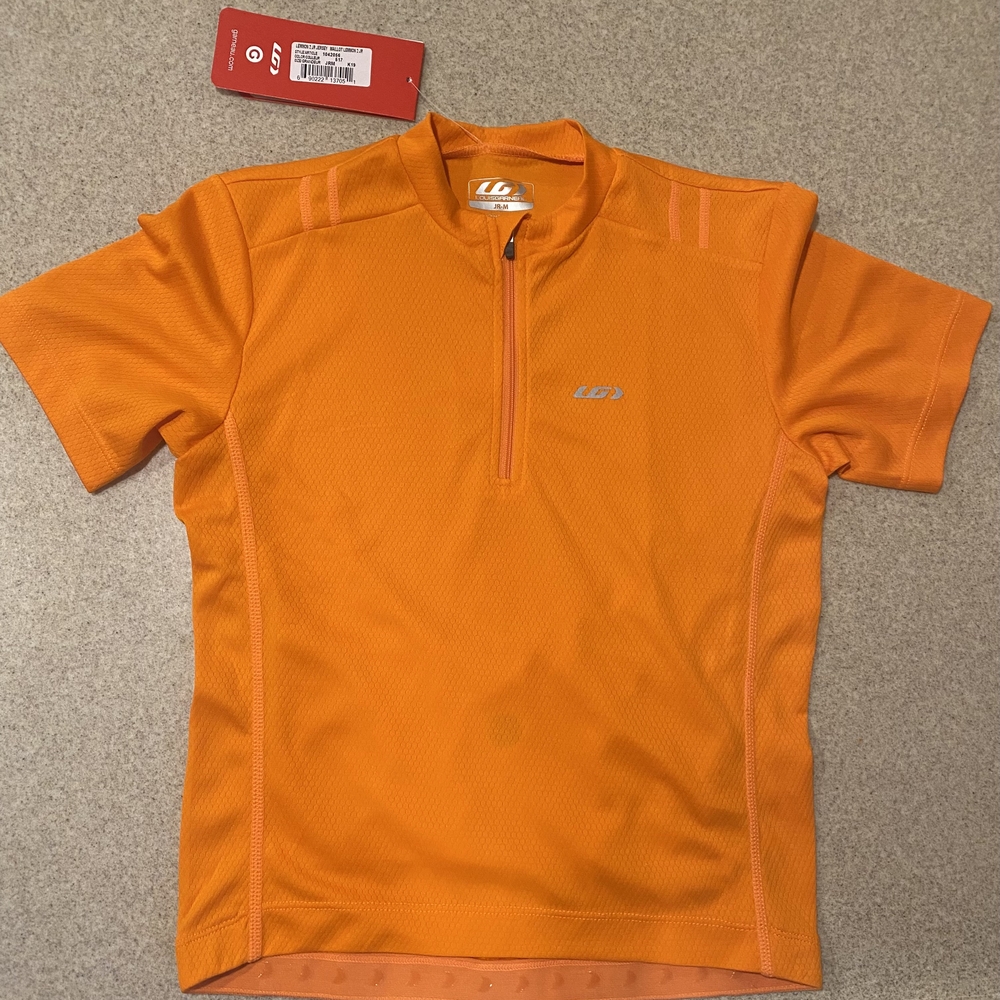 Louis Garneau Orange Half-Zip Cycling Jersey